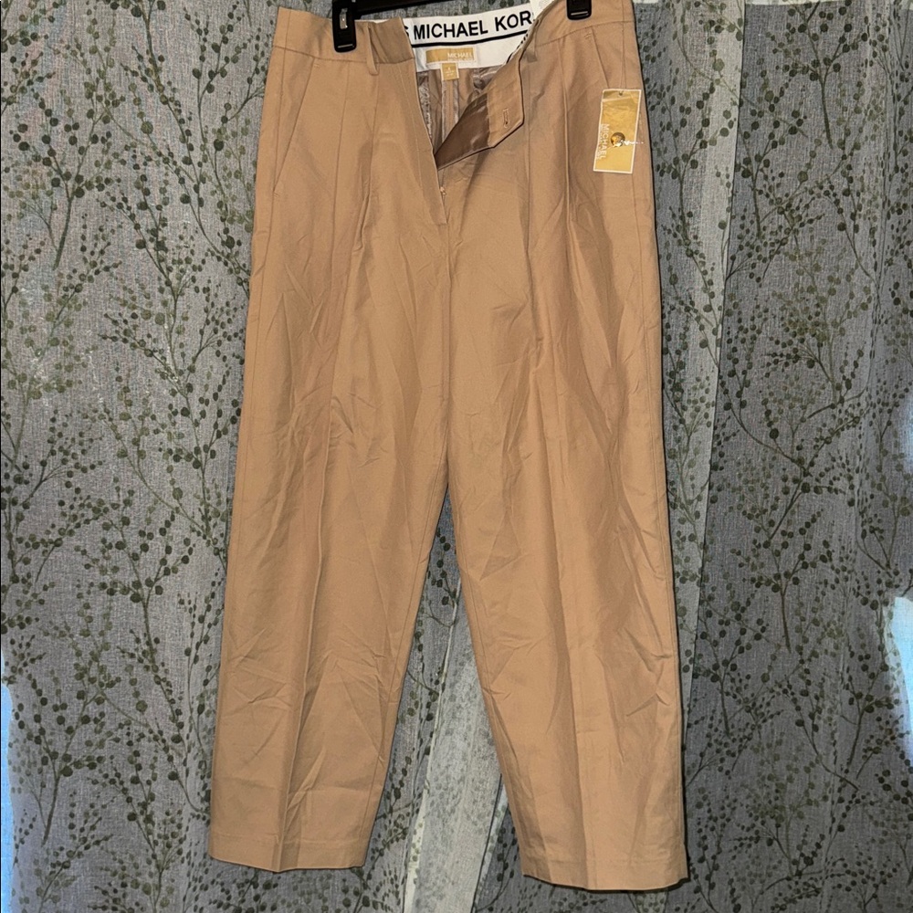 Michael Kors Beige Pleated Trousers